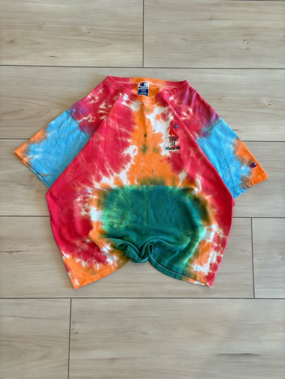 Champion Vintage 1996 Atlanta USA Olympics Tie-Dye Short Sleeve Tee -